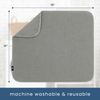 S&T INC. Absorbent, Reversible Microfiber Dish Drying Mat for Kitchen, 16 Inch x 18 Inch, Gray