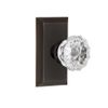 Nostalgic Warehouse Studio Plate with Crystal Glass Knob, Single Dummy, Timeless Bronze