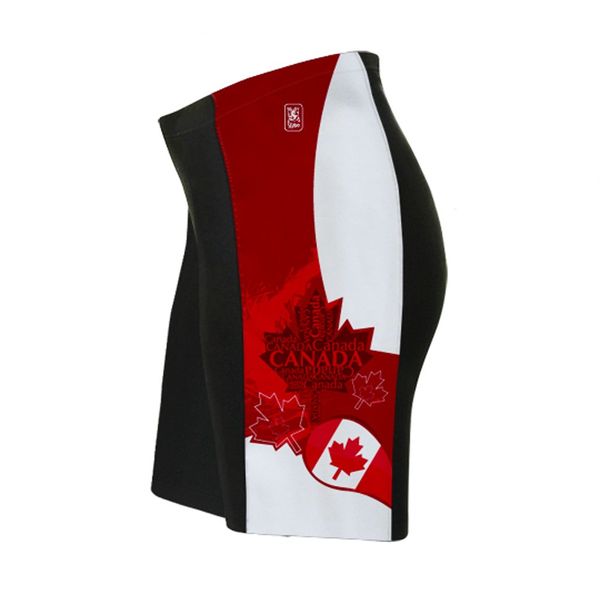 Canada Art Cycling Shorts for Women - Size 3XL Red