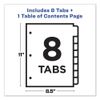 Avery 11841 1 - 8 Tab TOC Ready Index Divider Set - Letter,Multicolor (1 ST)New
