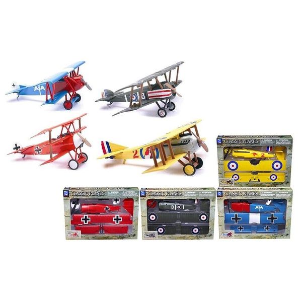 New Ray 1:48 Military Bi-Planes Model Kit Classic Planes 4 Styles