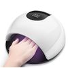 UV LED Nail Dryer, Infrared Detection, 80W, Double Efficiency, Infrared Whitening Function, For Manicure, 4-Stage Timer Settings, Can Be Used for Hands and Feet (White) [Parallel Import]