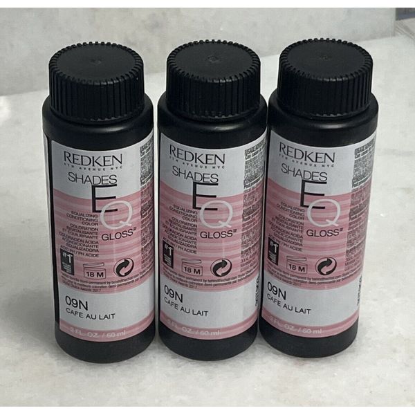 3 Redken Shades EQ Gloss Equalizing Conditioning Color 09N Cafe Au Lait 2 Oz