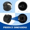 SafBbcue Grill Knobs Replacement, Black, 2-Pack, Metal, For Blackstone 17/22/28/36 inch Griddles, 4/2 Burner Knobs