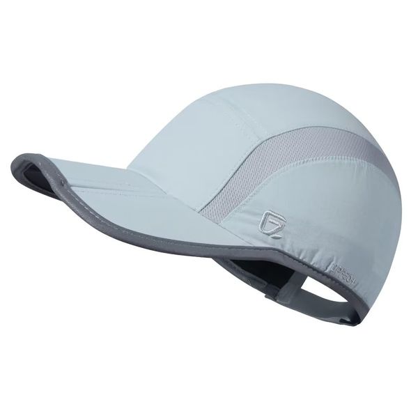 GADIEMKENSD Folding Mesh Sports Cap, Reflective Stripe, Running Hat, Breathable, blue (light)