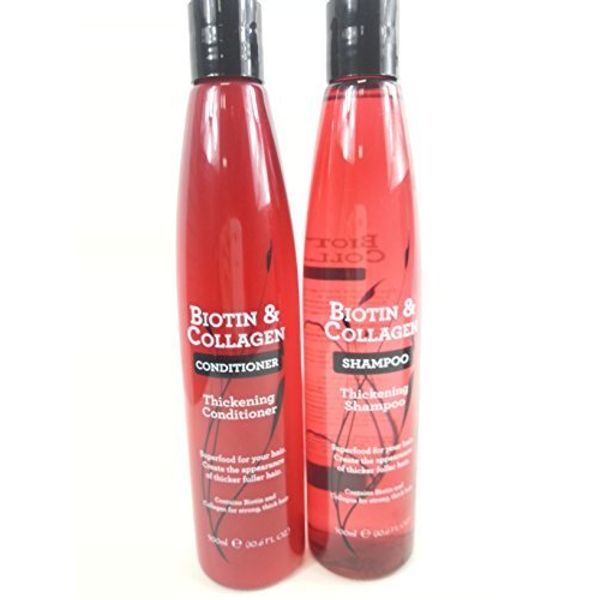 Biotin & Collagen Thickening Shampoo & Conditioner Set 300 ml Each by xpel marketing