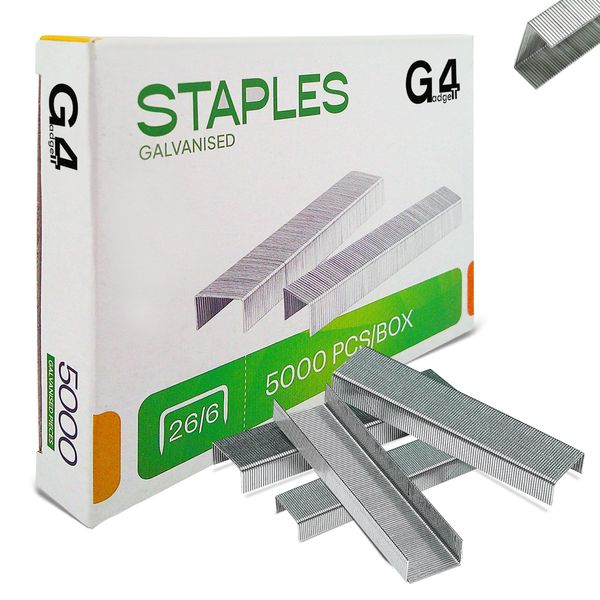 5000 x 26/6 No 56 6mm QUALITY STANDARD STAPLES 30 sheets capacity