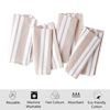 Encasa Homes Dining Table Napkins 6 pcs Set of Large 43x43 cm - Franca Beige Stripes - Heavy Eco-Friendly Cotton, Homespun Fabric, Machine Washable for Dinner, Party, Restaurant & Banquet