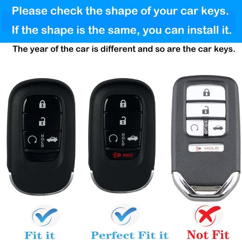Kirsnda for Honda key fob cover,case with keychain,Soft TPU Protection key Shell/skin,5 Buttons fit 2022 2023 Accord Civic HR-V CR-V Pilot Remote Key(blue)