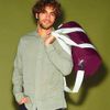 BagBase BG140 Original Barrel Bag - Burgundy/Off White