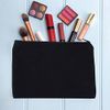 26 Letter Printed Zip Canvas Pouch Makeup Bag Make Up Bag, Cosmetic Travel Bag,Toiletry Bag,Organizer Bags,Toiletry Bags, Bride Bridesmaid Bag,Pencil Bag,Wash Bag,Coin Purse (Black)