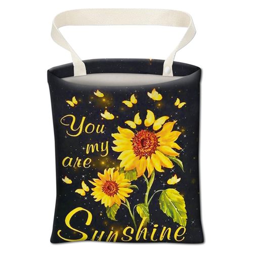 ABUIFDK Car Trash Can, Cute Car Trash Bag, Hanging Car Organizer and Storage Bag, Trash Bin for Car Accessories, Vehicle, Travelling, Camping Cute Sunflower