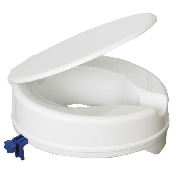 Senator Raised Plastic Toilet Seat - With Lid (2")