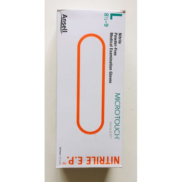 ONE BOX/100 MICRO-TOUCH NITRILE E.P.  SIZE L/Large (8.5-9 )