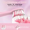 10PCS Toothbrush Replacement Head Compatible with Vekkia Kids Electric Toothbrush + [30PCS Floss Toothpick + 1 Free Universal Holder] Soft and Comfortable for Children's Teeth and Gums （Pink）