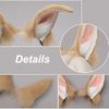 Handmade Rabbit Ears Headband Flexible Animal Ears Hair Hoop Plush Fancy Dress Cosplay Costume Hair Accessories (White)