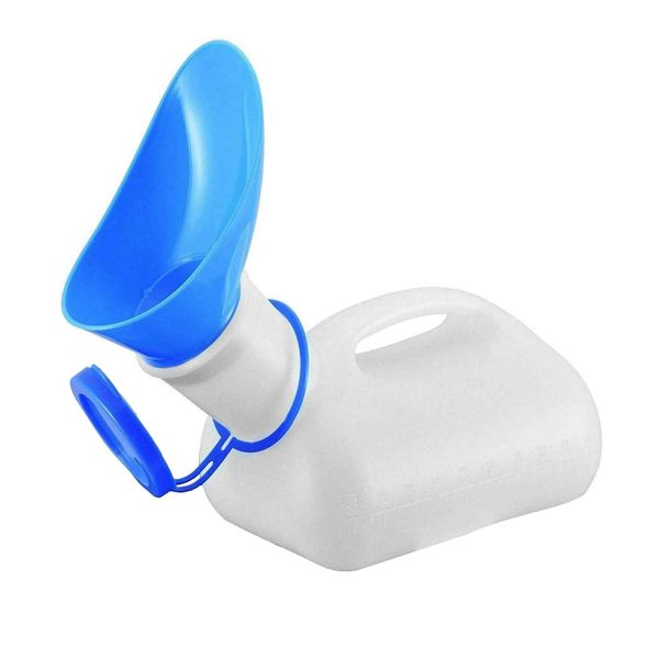 VIVAAS Unisex Potty Urinals for Car, Portable Toilet for Hospital Travel Camping Car Emergency, Portable Reusable Pee Bottle Leak Proof with A Lid & Funnel