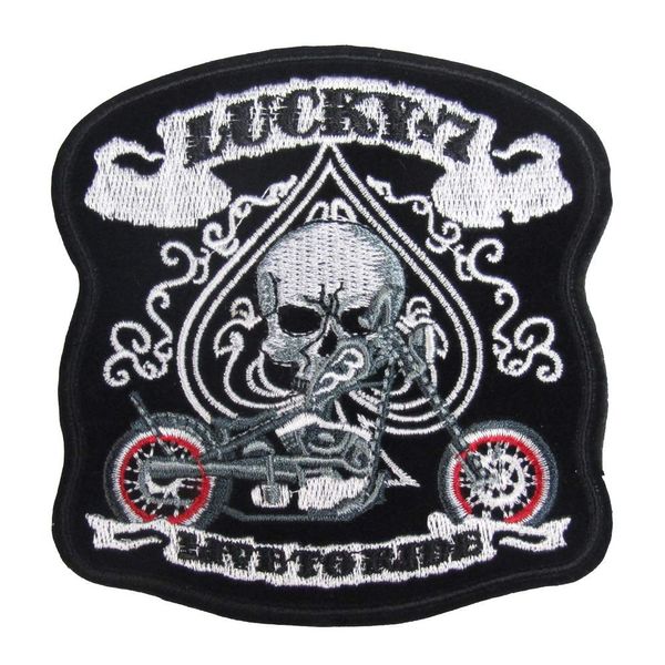 Iron On Patch Biker Skull Patch (3)