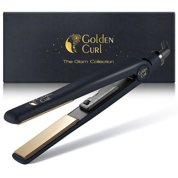 Glätteisen Locken und Glätten Haarglätter - 5 Jahre sorgenfreie Benutzung - Haar Styling Hair Straightener Glätteisen und lockenstab 2 in 1 zum Glätten und Locken machen (829 Gold)