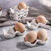 Egg Cups for Soft Boiled Eggs - Set of 6 Stackable Ceramic Egg Holder for Serving, Breakfast, Brunch Kitchen Table Decor (6)