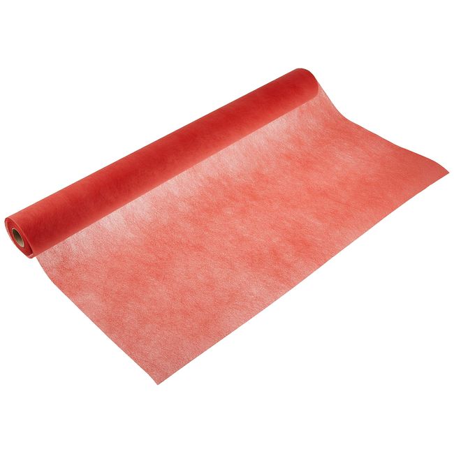 HEADS WF-RO1 Plain Wrapping Paper, 25.6 inches (65 cm) Width x 66.6 ft (20 m) Roll, Red, Non-woven Paper