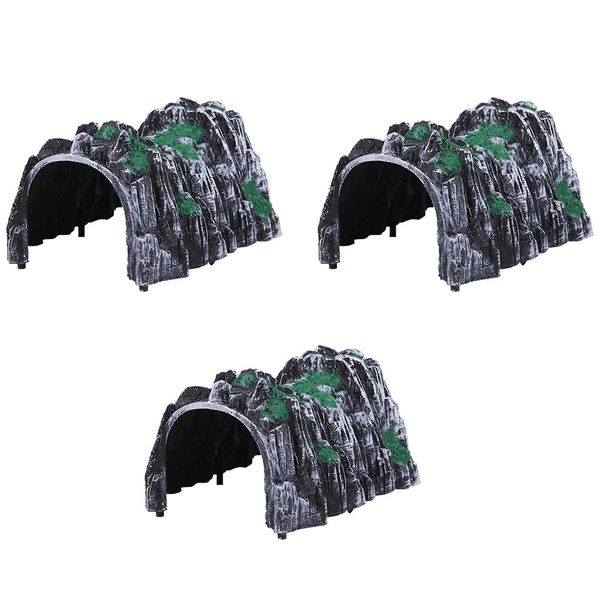 3Pcs Train Tunnel Scale Track Model Train Scenery Train Track Plastic Railway Track Tunnel Model Railway Expansion Accessories Toys Woodland Scenics Craft Train Table