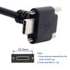 CY 90 Degree Up Down Angled Type Screw Locking USB-C to USB 3.0 Data 5Gbps Cable Type-C for VR Camera Laptop (30cm)