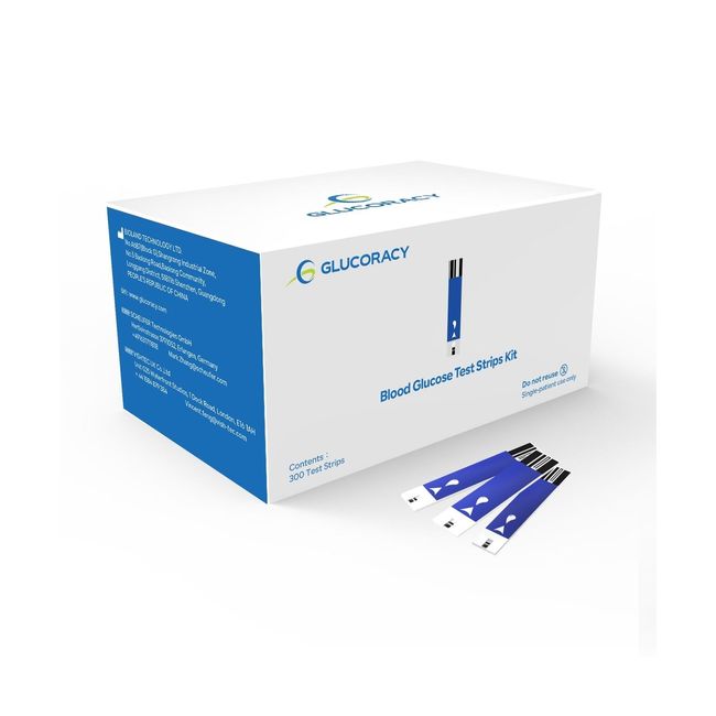 300 Counts Blood Glucose Test Strips, Only Works with Glucoracy G-425-2 Blood...