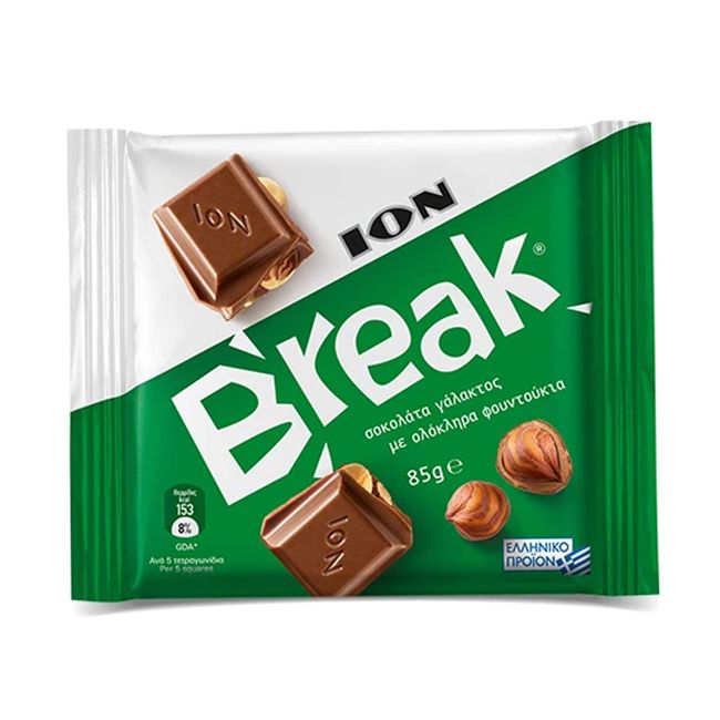 Ion Break Milk Chocolate with Whole Hazelnuts 85g 3.00oz