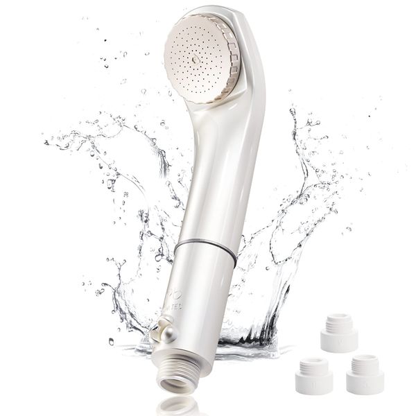 Pure Bull II Shower Head Micro Nano Bubble Made in Japan Light Head Gentle on Sensitive Skin Fine Bubble Nano Bubble Shower Head Genuine (Glitter White)