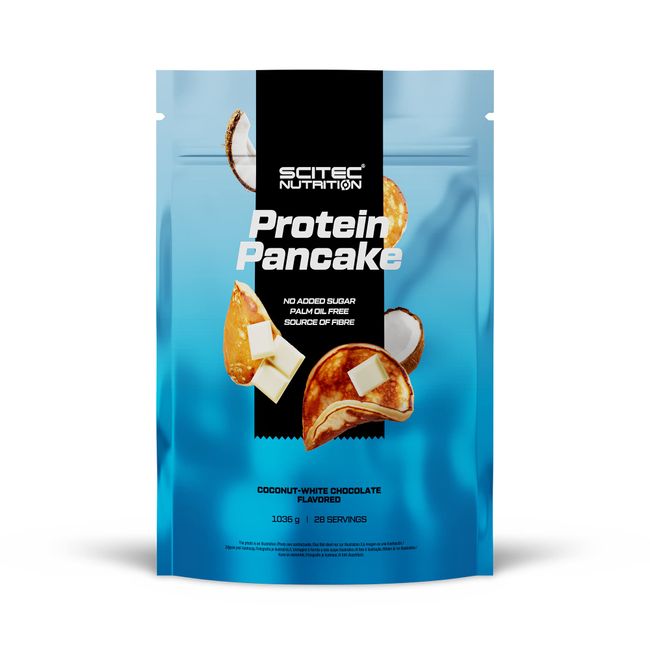 Scitec Nutrition Protein Pancake – Delicious, Fiber-Rich Breakfast Alternative – Palm Oil-Free – Source of Dietary Fiber, 1036 g, White Chocolate-Coconut