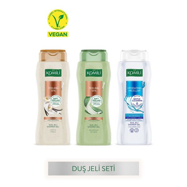 Feeling Spa & Micellar Duş Jeli Seti - Vegan - 3 x 500 ML