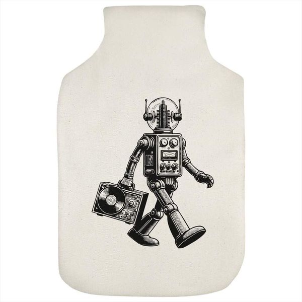 'Robot with Record Deck' Hot Water Bottle Cover (HW00034004)