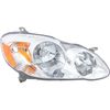 Headlight Asembly Set For 03-04 Toyota Corolla LE CE Sedan Left Right With Bulb