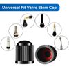 The Upgraded Version has a Sealing Ring Tire Valve Stem Caps (12pcs Black)
