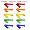 10 PCS 3 Legged Race Bands Three Legged Race Durable Firm Elastic Tie Rope Colorful 3 Leg Race Band for Kids Adult Outdoor Fun