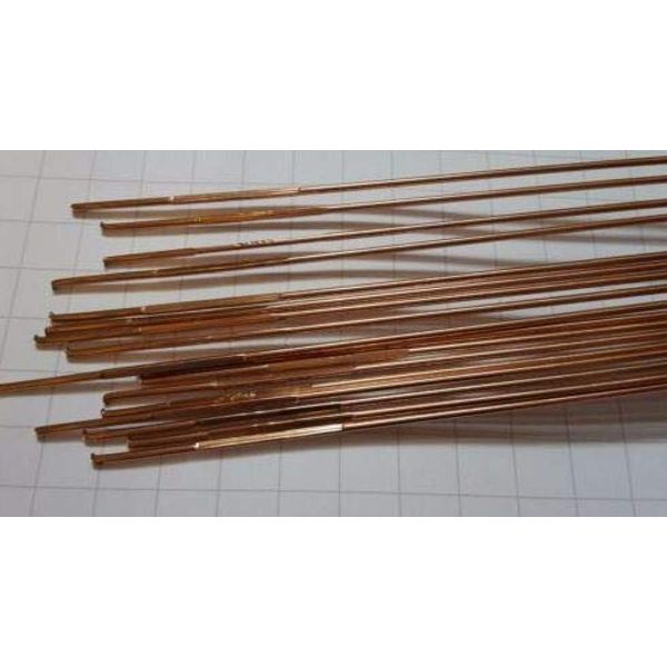 Copper Coated Mild Steel (CCMS) Gas Welding/TIG Welding Rods 1.6 x 250mm 10Pcs