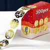 christmas wrap seals 300pcs gold stickers