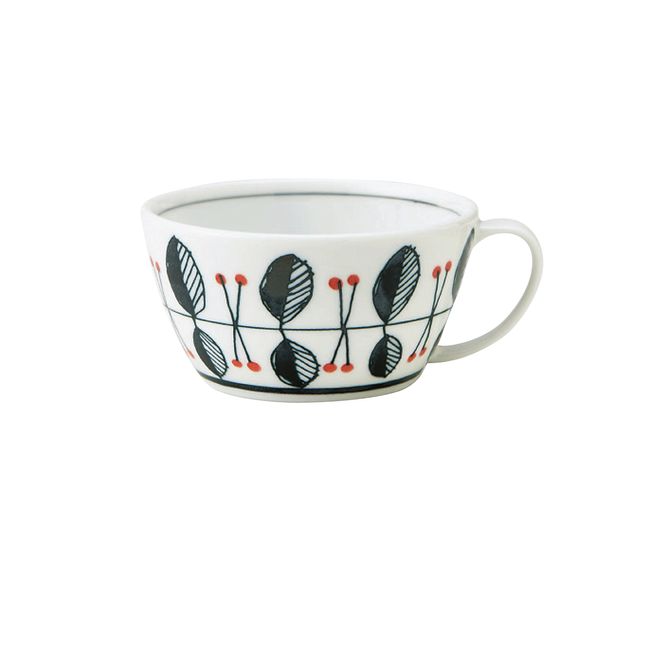 RAZKUSP Large Toa Ceramic Raspberry UK Soup Cup (4.9 x 4.1 x 2.2 inches (12.5 x 10.5 x 5.5 cm), 300 cc, Lightweight Tableware