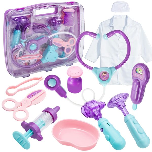 HERSITY Kids Doctors Toys Pretend Medical Kit Role Play Set Gifts for Children Boys and Girls Age 3 4 5 6