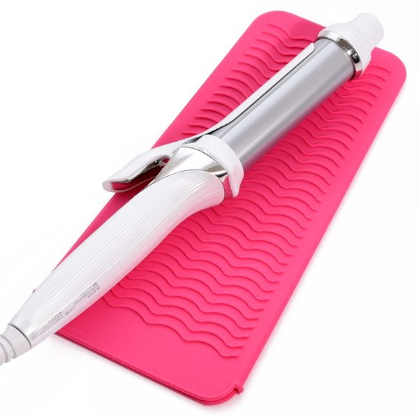 YMOS Hair Iron Pouch, Heat Resistant Mat, Curling Iron Storage Case, 2-Way Specification, Heat Resistant Up to 556°F (280°C), Pink