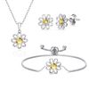 Philip Jones 3pc Daisy Bracelet Set Created with Zircondia® Crystals