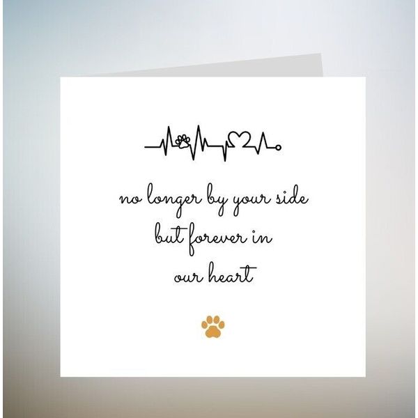 Personalised Pet bereavement card Dog sympathy card loss of your pet sorry 6x6