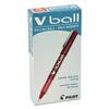 Pilot 35114 V-Ball Liquid Ink Roller Pen, Fine, Red Barrel/Ink