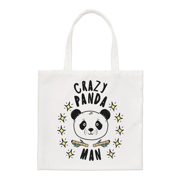 Crazy Panda Man Stars Regular Tote Bag