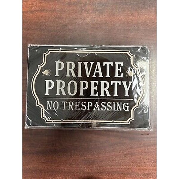 2Pack Private Property Signs, 12" x 8" No Trespassing Signs