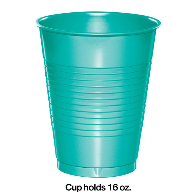 Creative Converting Plastic Cups, 16 oz, Burgundy - 20 count