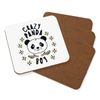 Crazy Panda Boy Stars Coaster Drinks Mat Set Of 4