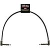Ernie Ball 12" Flat Ribbon Stereo Patch Cable 2-Pack - Black