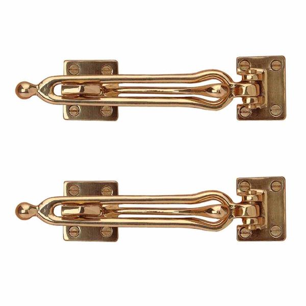 2 Swing Bar Security Door Lock Durable Door Guard Solid Brass Safety Guard Lock